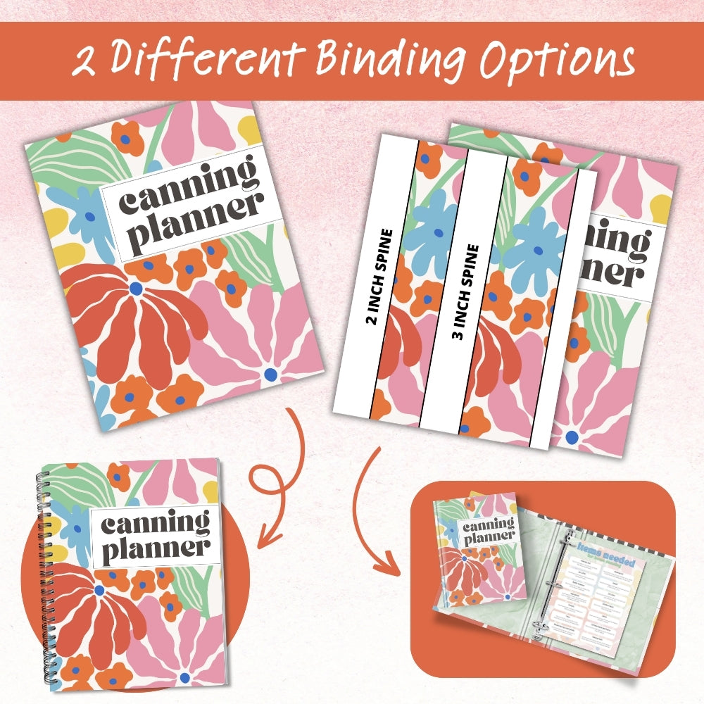 PLR Colorful Canning Planner | Editable Food Preservation Templates