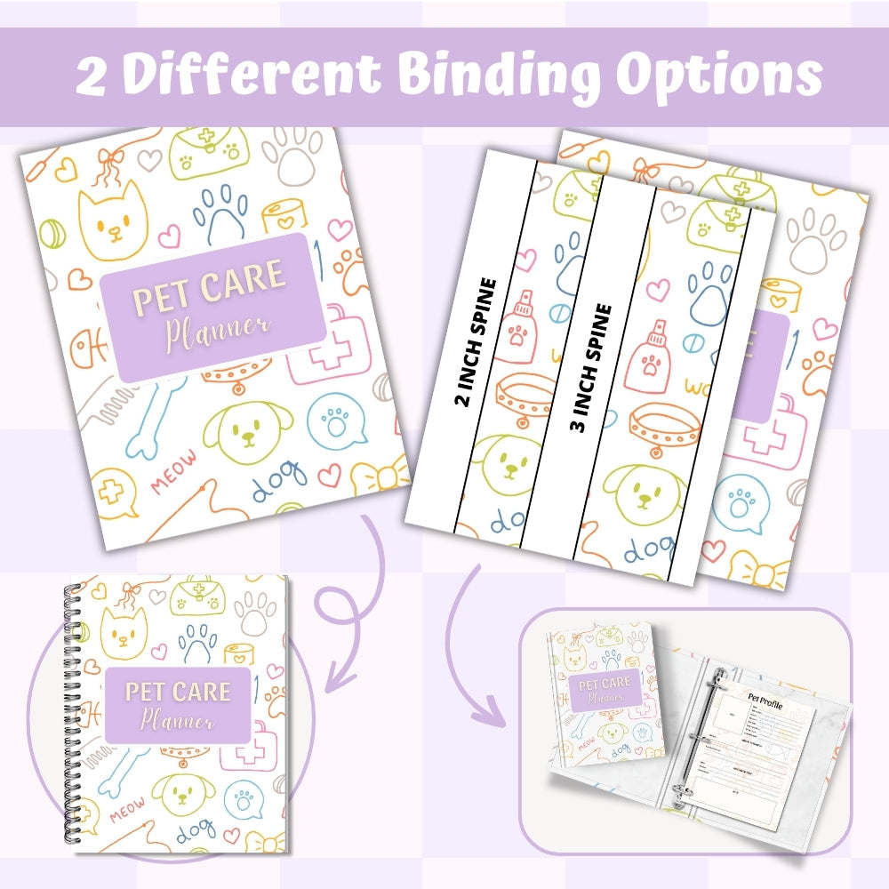 PLR Colorful Pet Planner | Editable Pet Care Organizer Templates