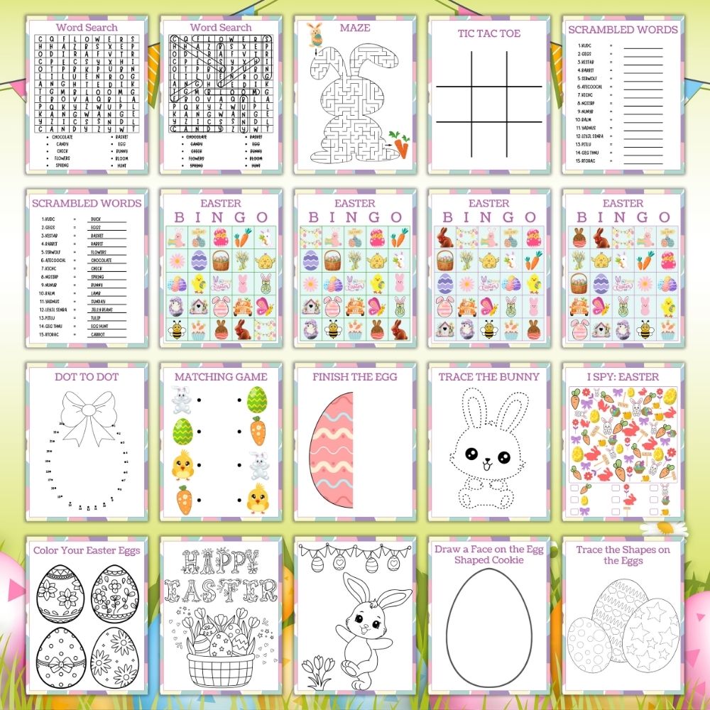 DIY Easter Cookie Kit Printable Bundle for Kids & Families