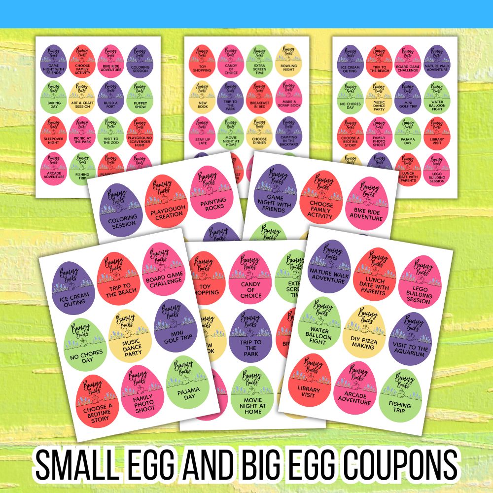 Printable Easter Egg Coupons – 13 Fun Coupon Pages