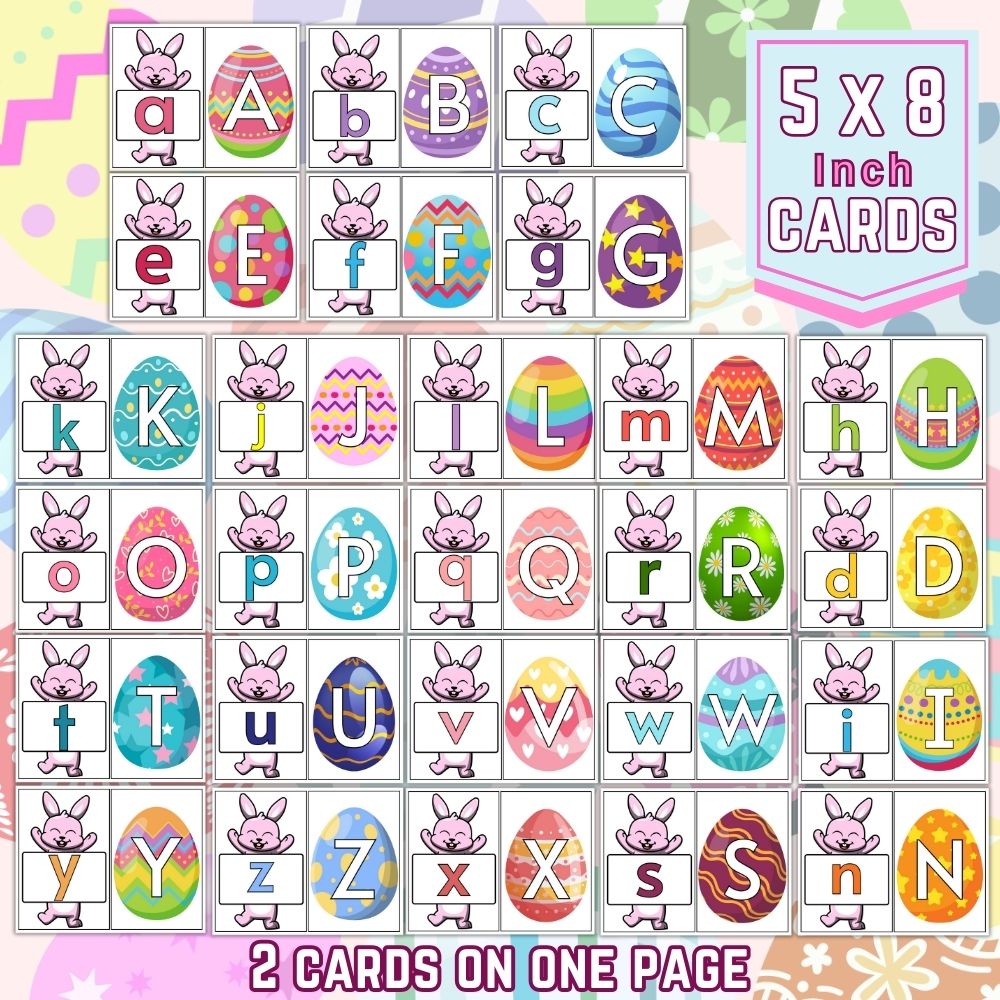 Easter Uppercase and Lowercase Letter Matching Activity