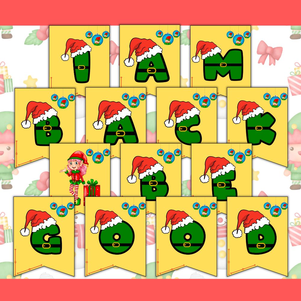Elf Christmas Home / Classroom Wall Art and Banner