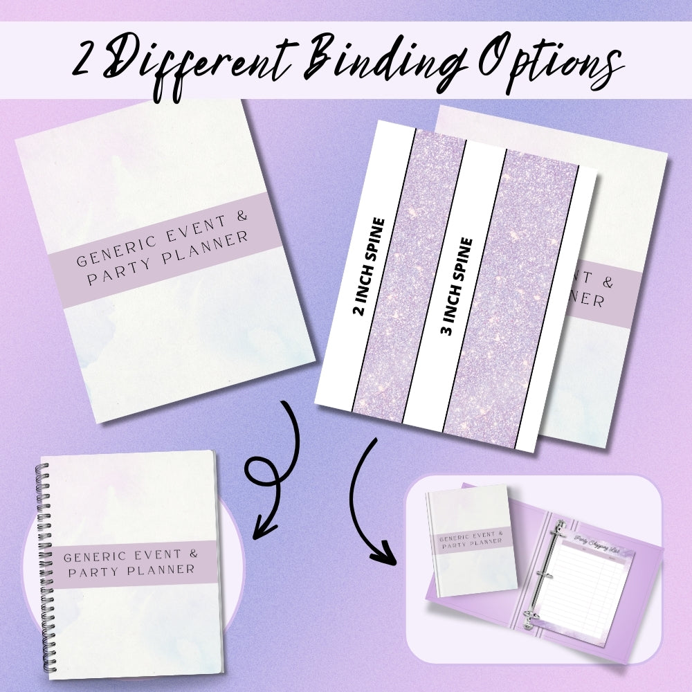 PLR Generic Event & Party Planner | Editable Party Planning Templates