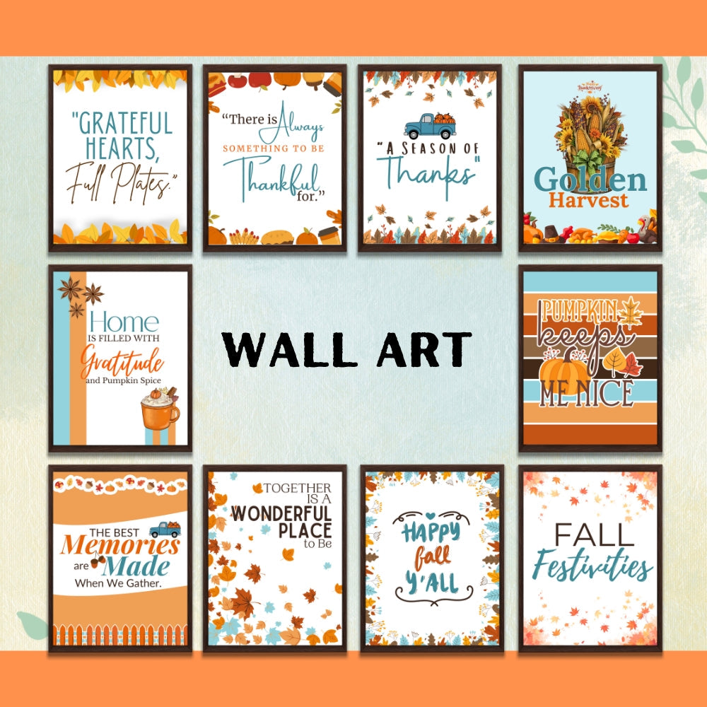 Fall Banner & Wall Art – Printable Autumn Decorations