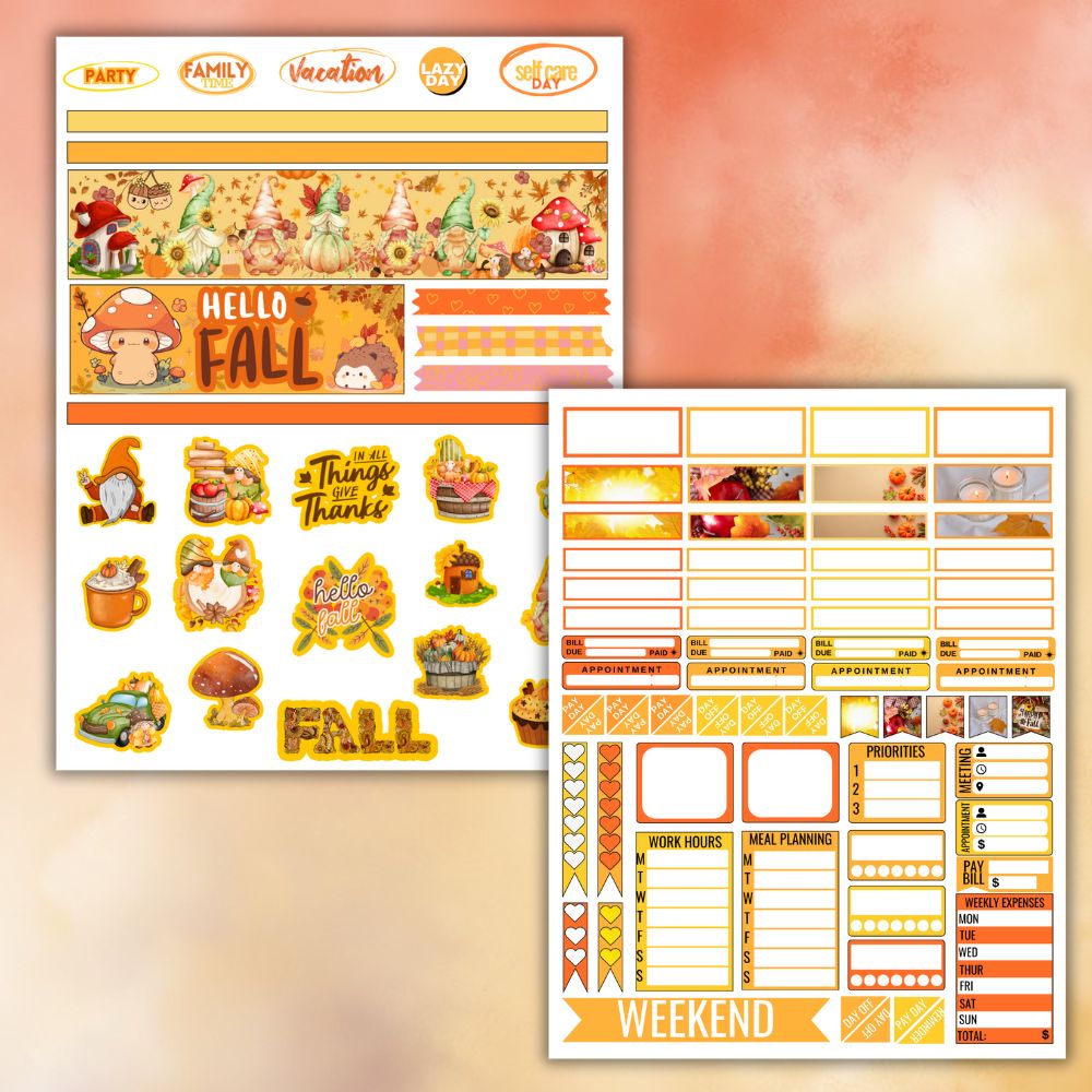 Fall Planner Stickers – Cozy Autumn Printables