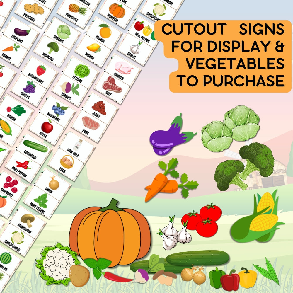 Farmers Market Pretend Play Printables – 74 Pages