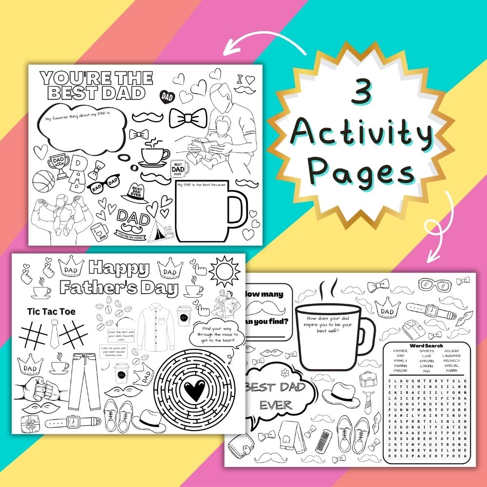 Father’s Day Activity Bundle – Fun Kids Printable Pack