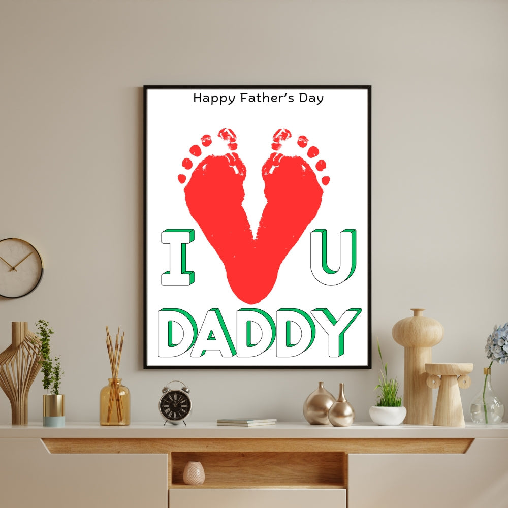 Father's Day Handprint and Footprint Kid Craft
