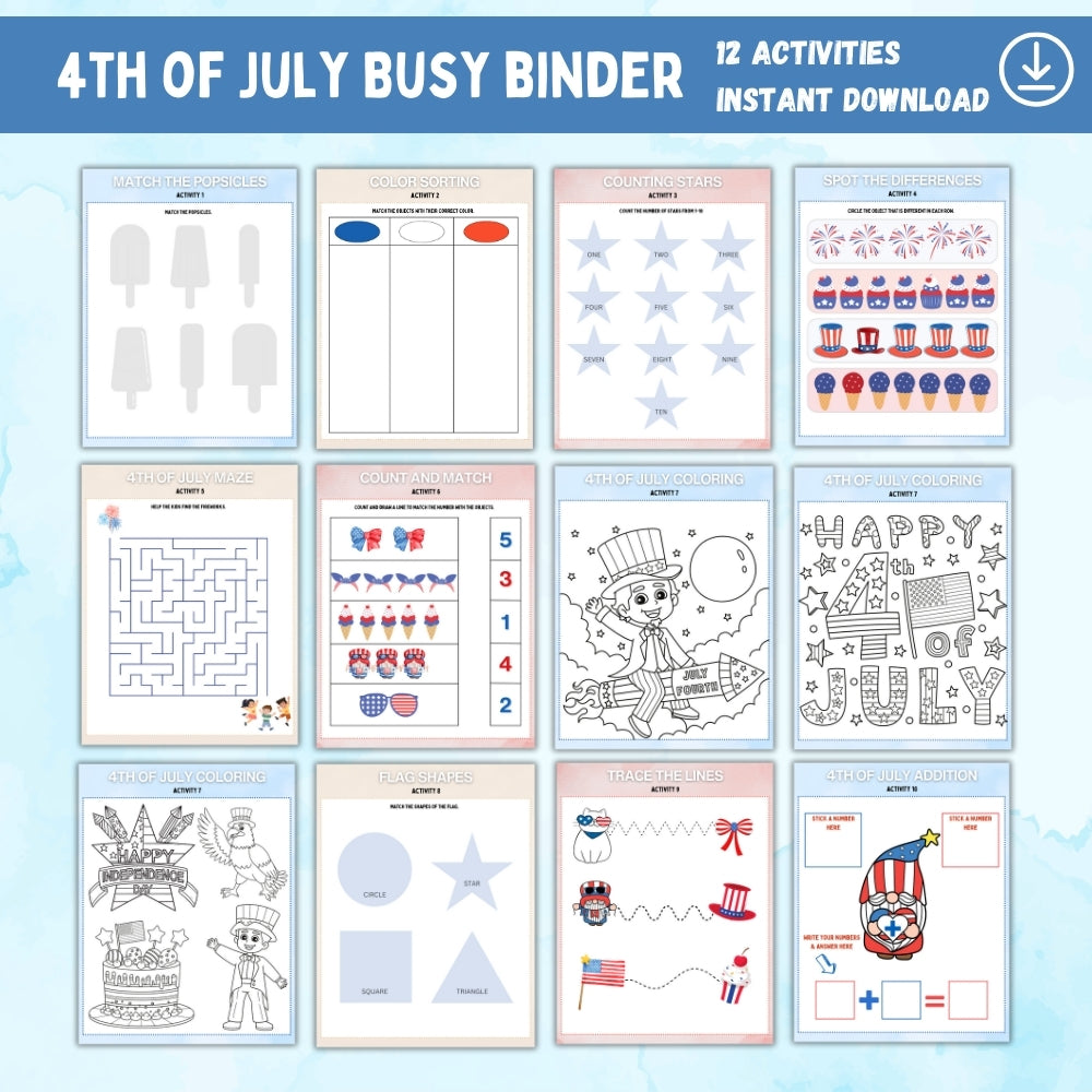 4th of July Busy Binder