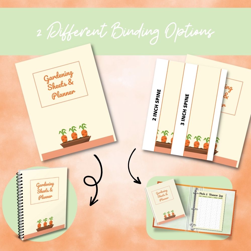 PLR Gardening Planner | Carrot Design Editable Garden Templates