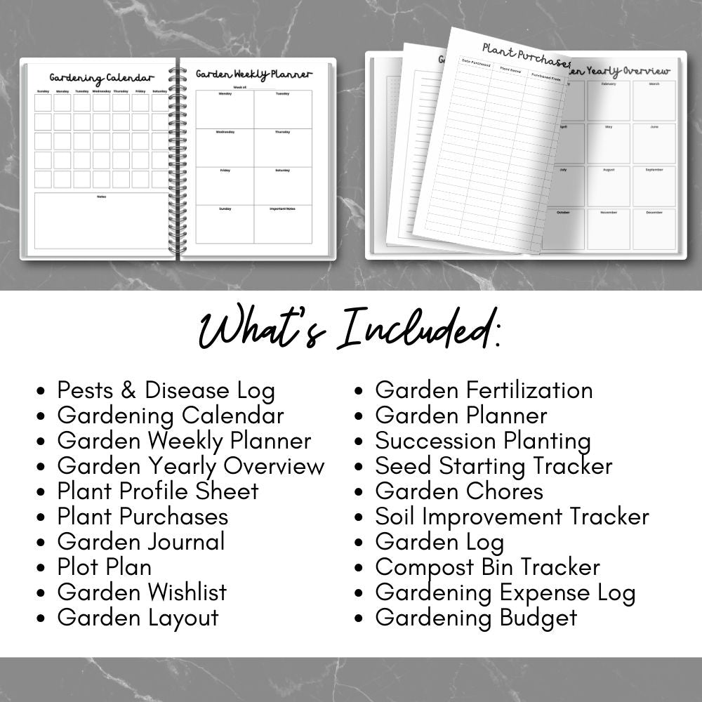 PLR Gardening Planner | Plain Design Editable Garden Templates