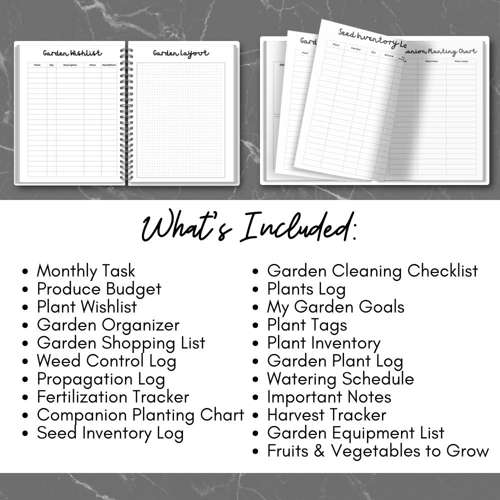 PLR Gardening Planner | Plain Design Editable Garden Templates