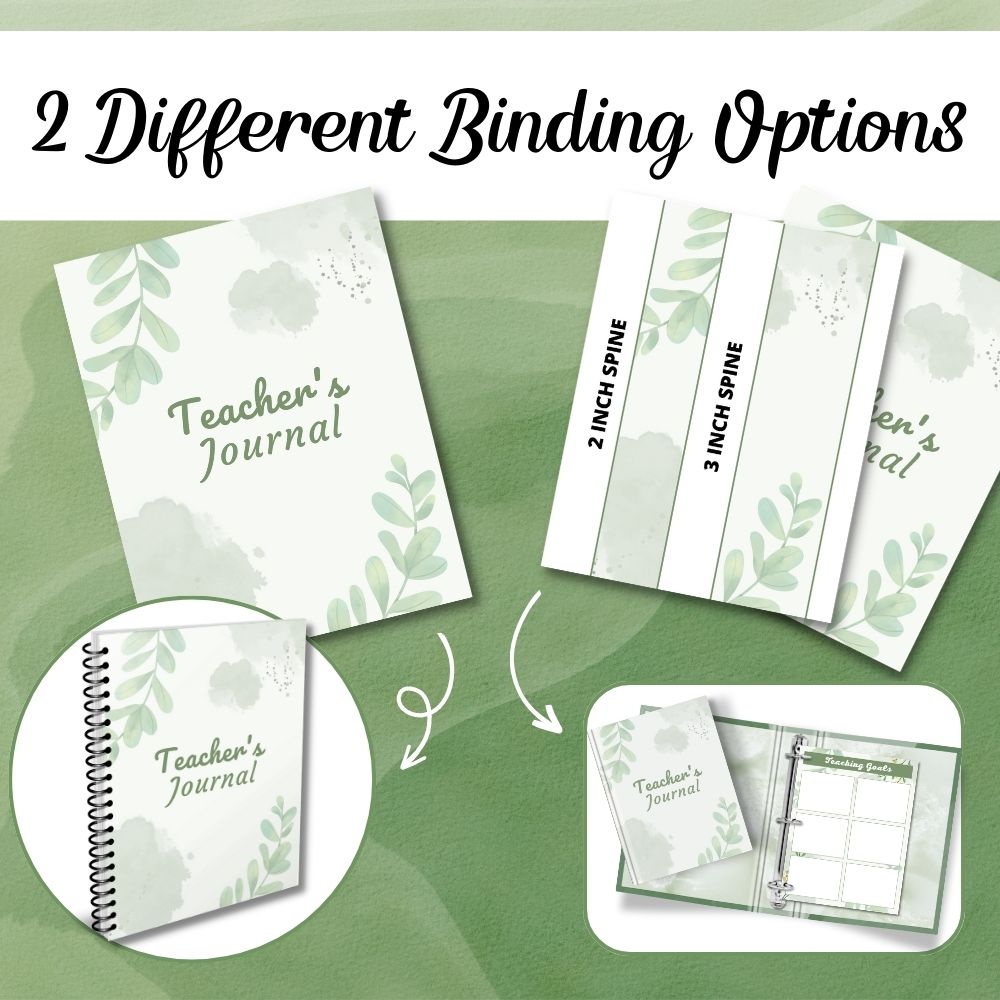 PLR Green Teacher Journal | Journals for teachers | My Store