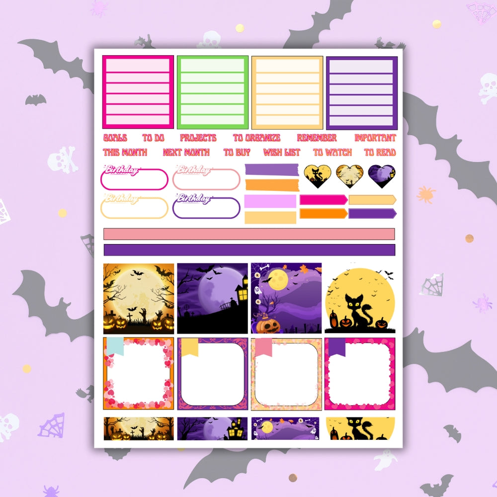 Halloween Planner Stickers – Spooky Printables