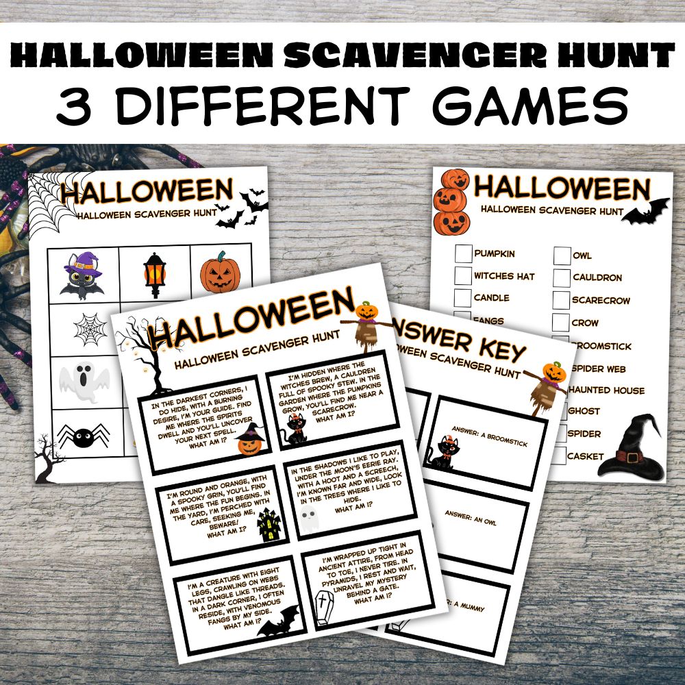 Halloween Scavenger Hunt & Gift Tags