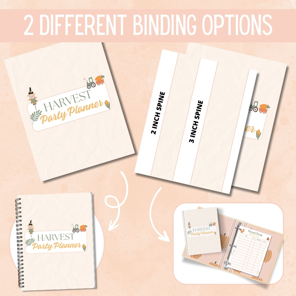 PLR Harvest Party Planner | Printable Editable Fall Templates