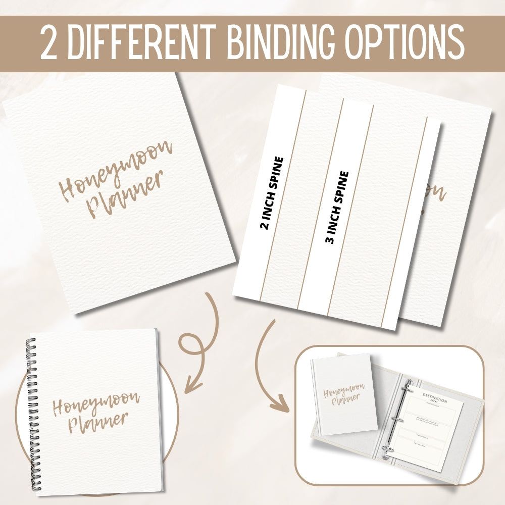 PLR Honeymoon Planner | Printable Editable Travel Binder