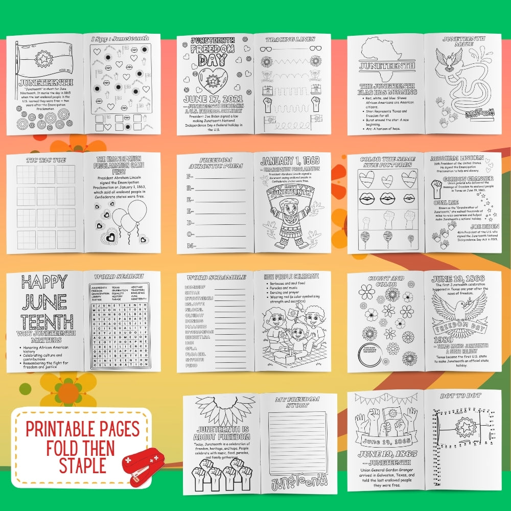 Printable Juneteenth Fact Activity Booklet