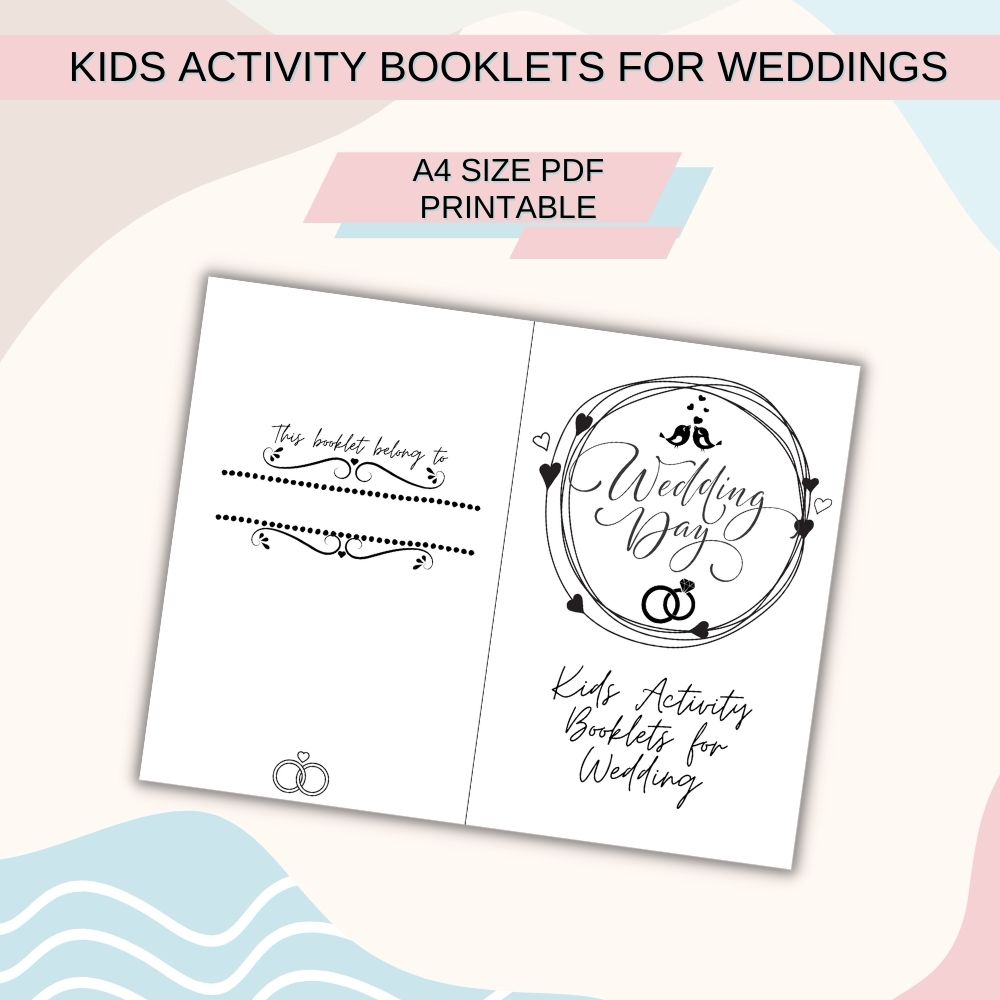 Kids Activity Booklets for Weddings – Fun Printable