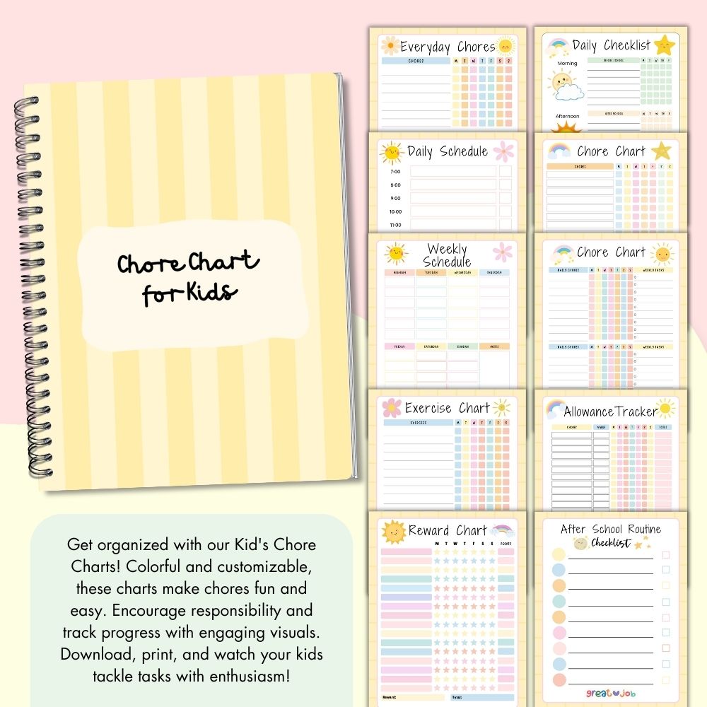 Kids Chore Chart – Fun Printable Responsibility Tracker