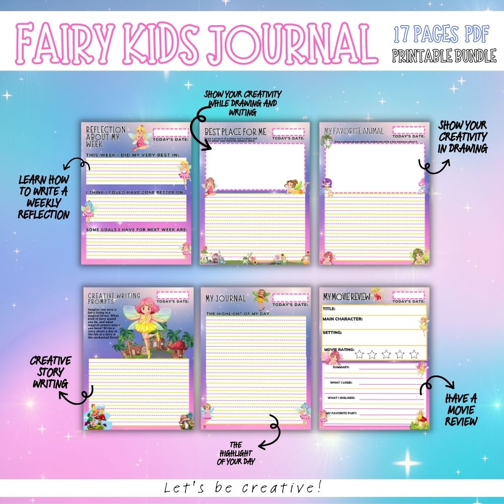 PLR Kids Fairy Journal | Journals for kids | My Store