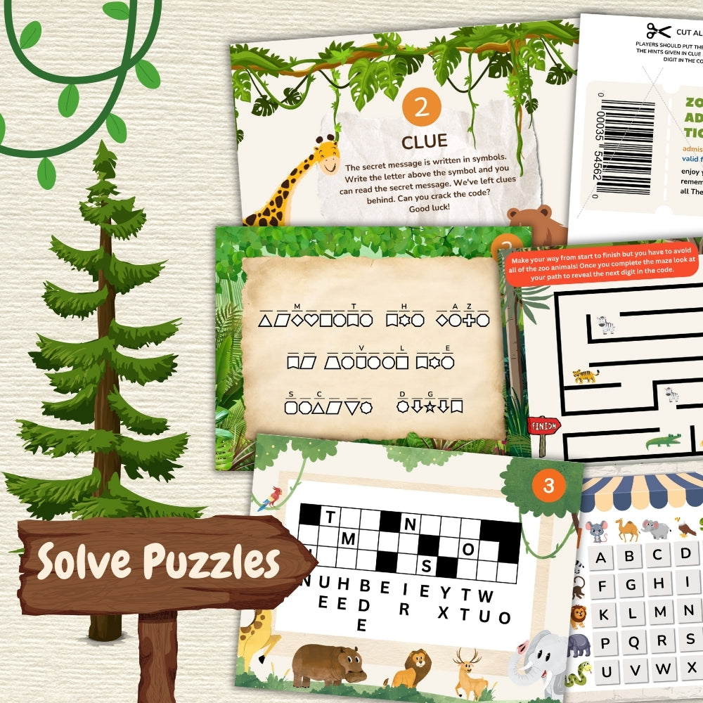 Zoo Escape Room for Kids – Printable Adventure Game