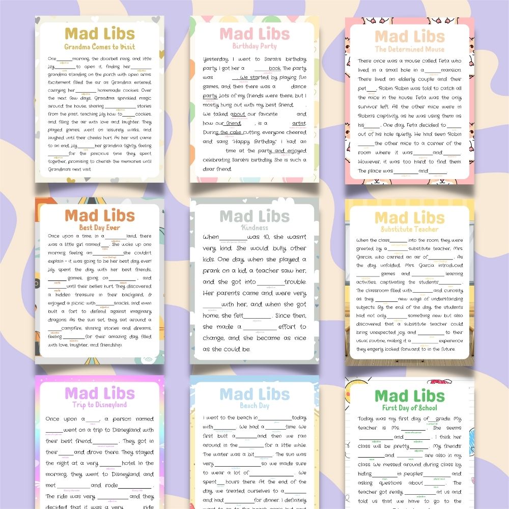 Mad Libs for Kids – 10 Fun Printable Story Games