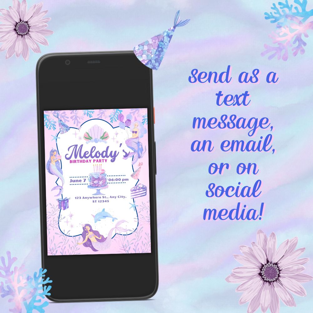 Mermaid Birthday Invitation