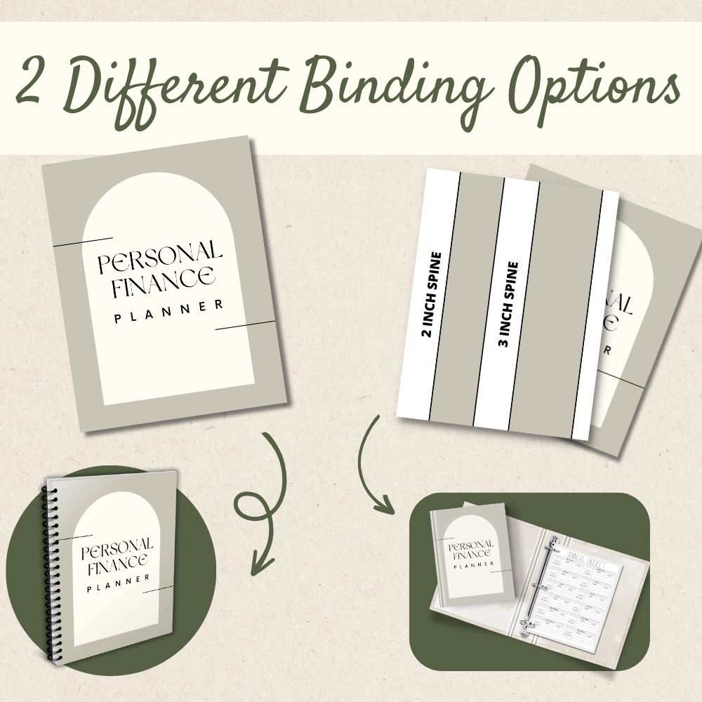 PLR Personal Finance Planner | Minimalist Editable Budget Templates