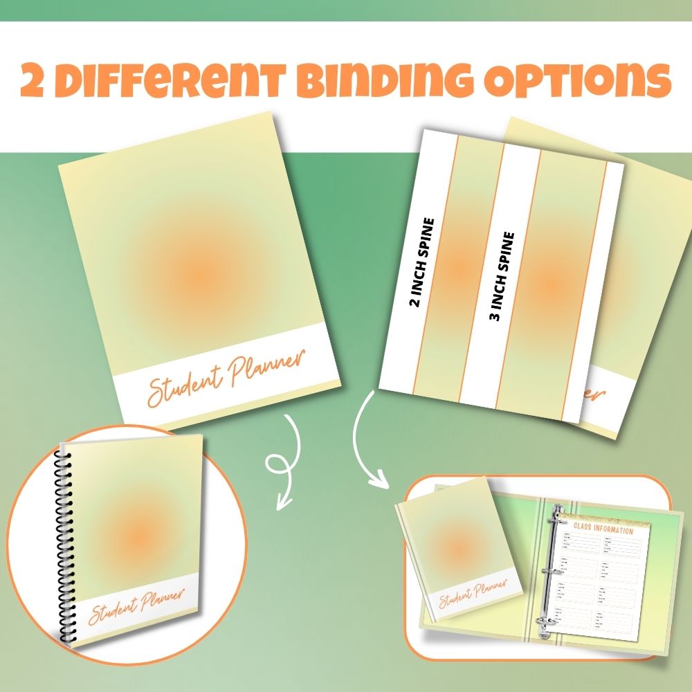 Orange Student Planner | Stay Focused Organized & Motivated