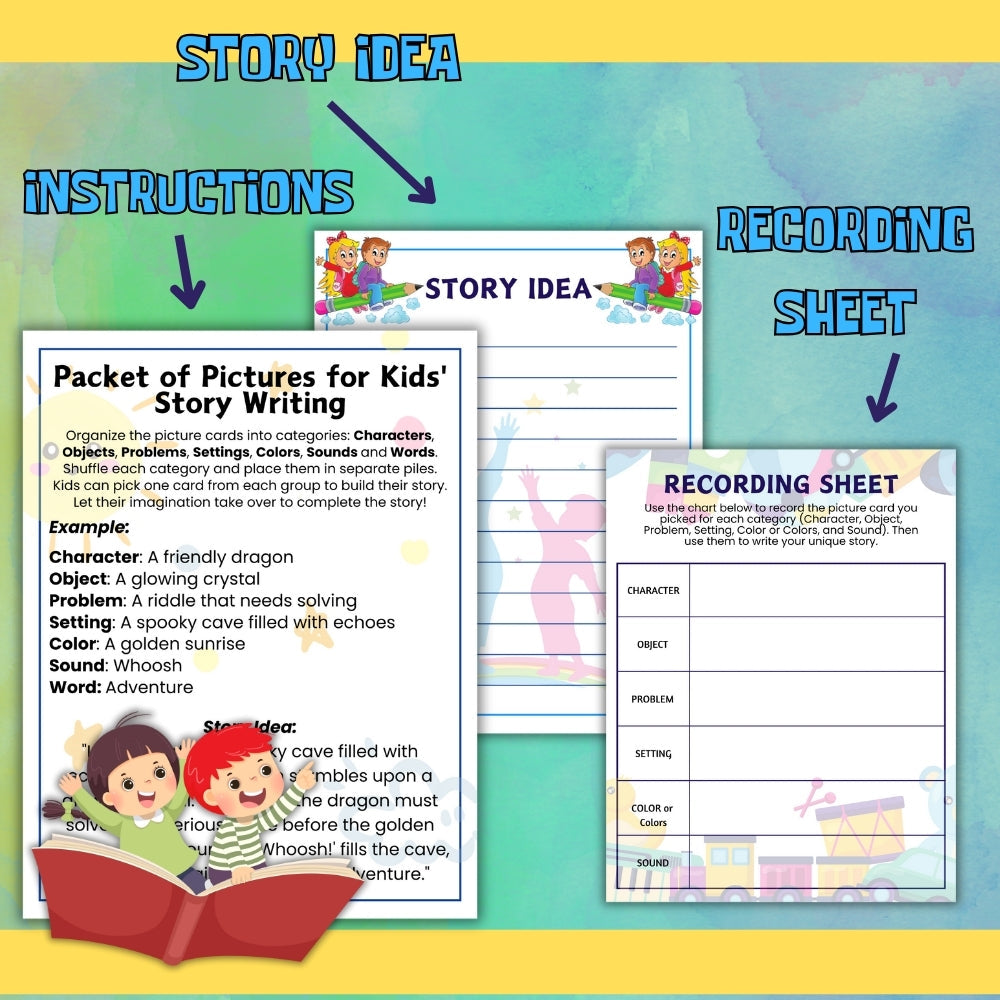 Story Writing Picture Prompts – Kids Printable Pack