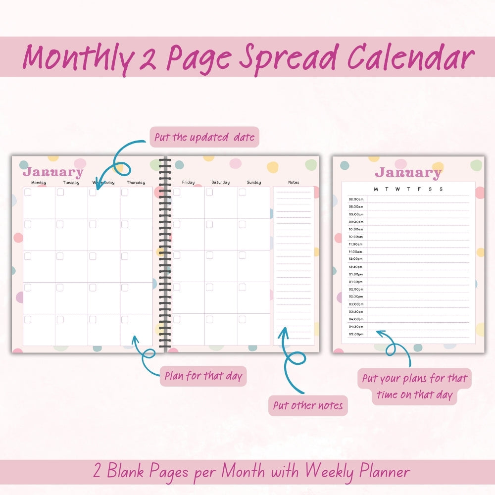 PLR Polka Dot Pain Management Tracker Journal | Journals for health tracking | My Store