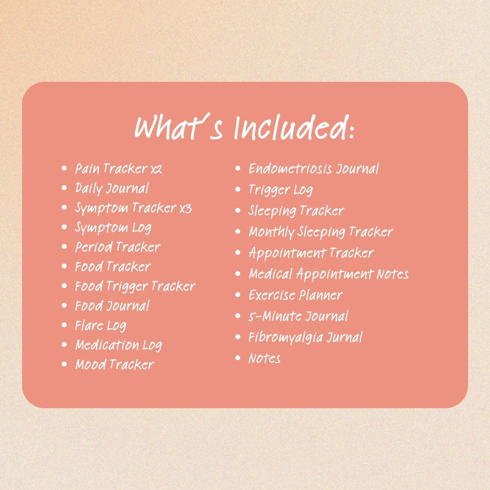 PLR Striped Pain Management Tracker Journal | Editable Health Templates