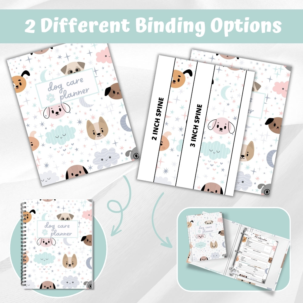 PLR Dog Care Planner | Pastel Editable Pet Care Templates