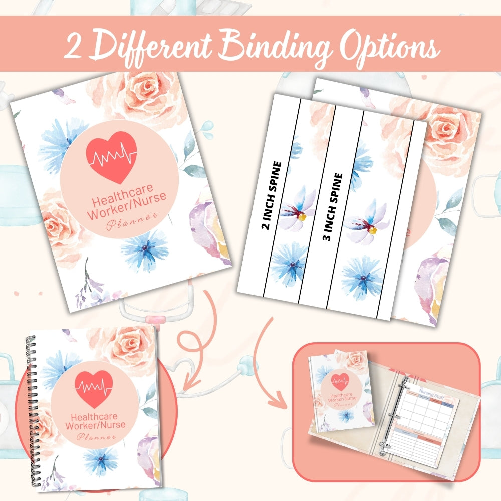 PLR Nurse Planner | Peach Editable Healthcare Worker Templates