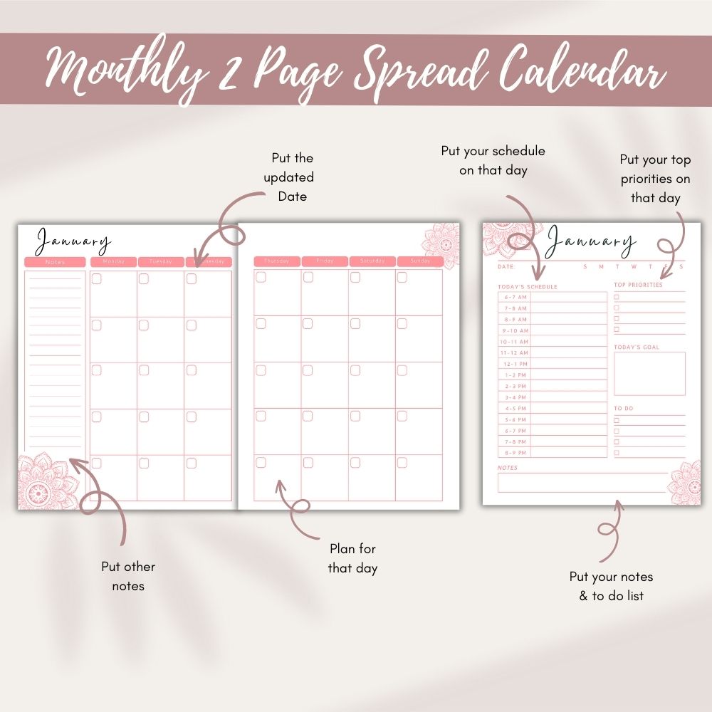 Pink Cleaning & Decluttering Planner | Organize Chores with Style