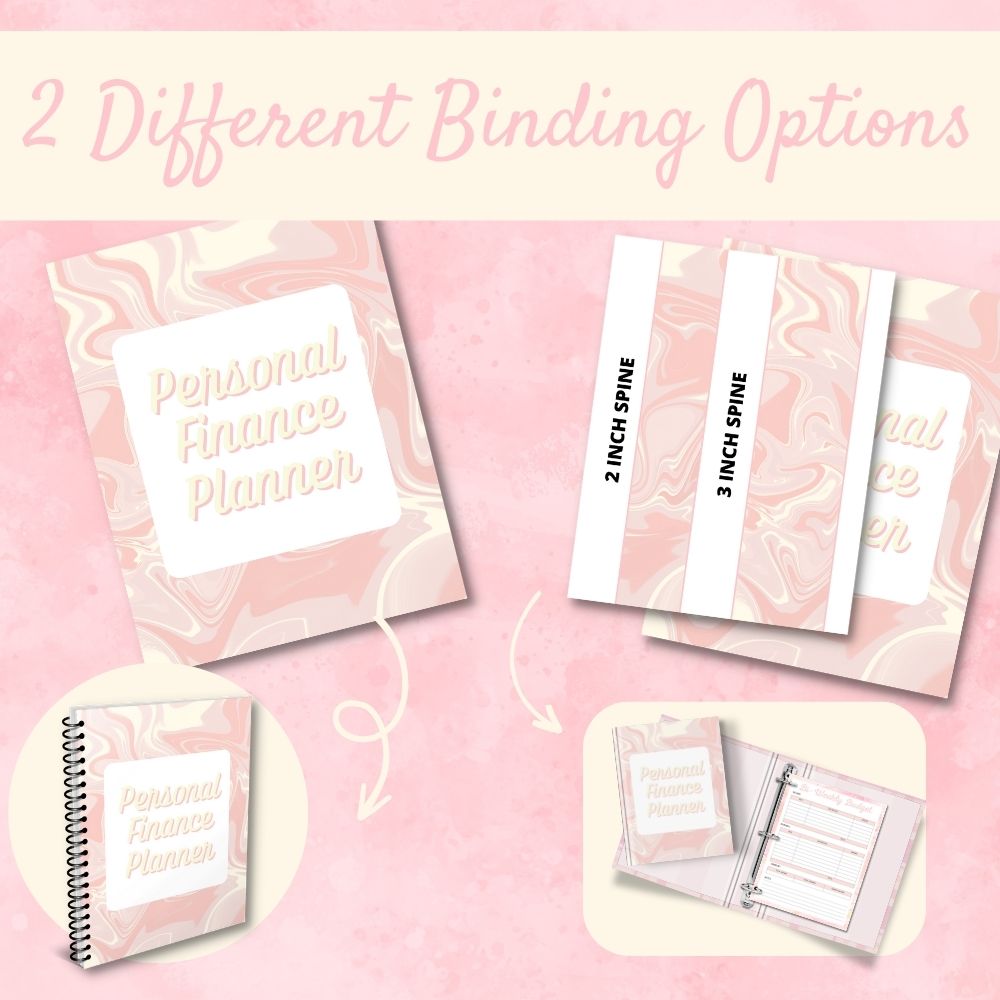 PLR Personal Finance Planner | Pink Editable Budget Templates