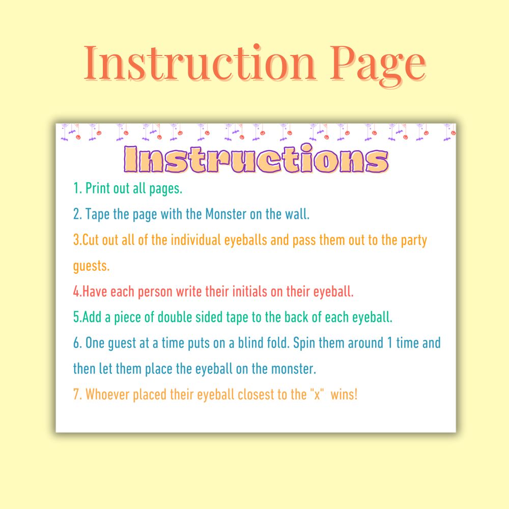 Pin the Eyeball on the Monster – Halloween Party Game