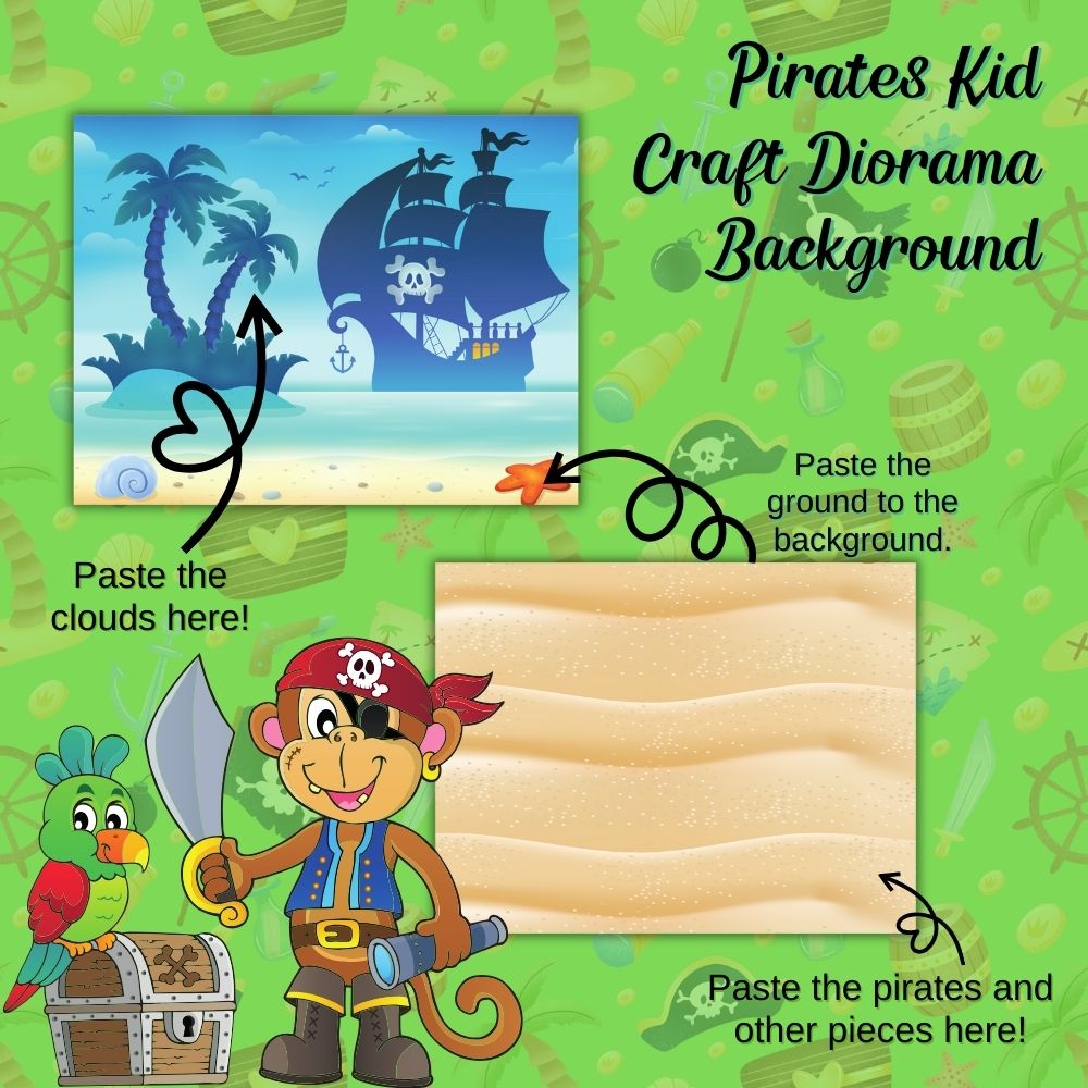Pirate Kids Craft Diorama – Printable Pirate Adventure