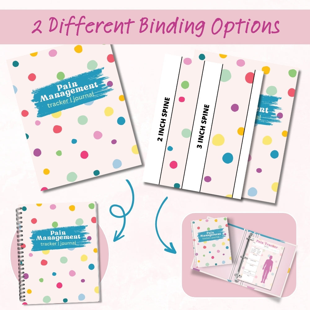 PLR Polka Dot Pain Management Tracker Journal | Journals for health tracking | My Store