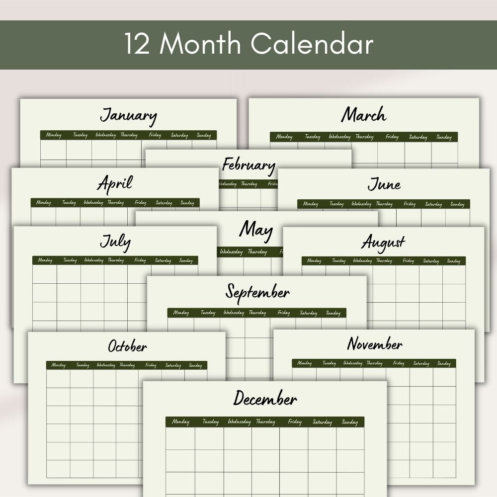 Green Prayer Journal – Printable Faith Planner PLR