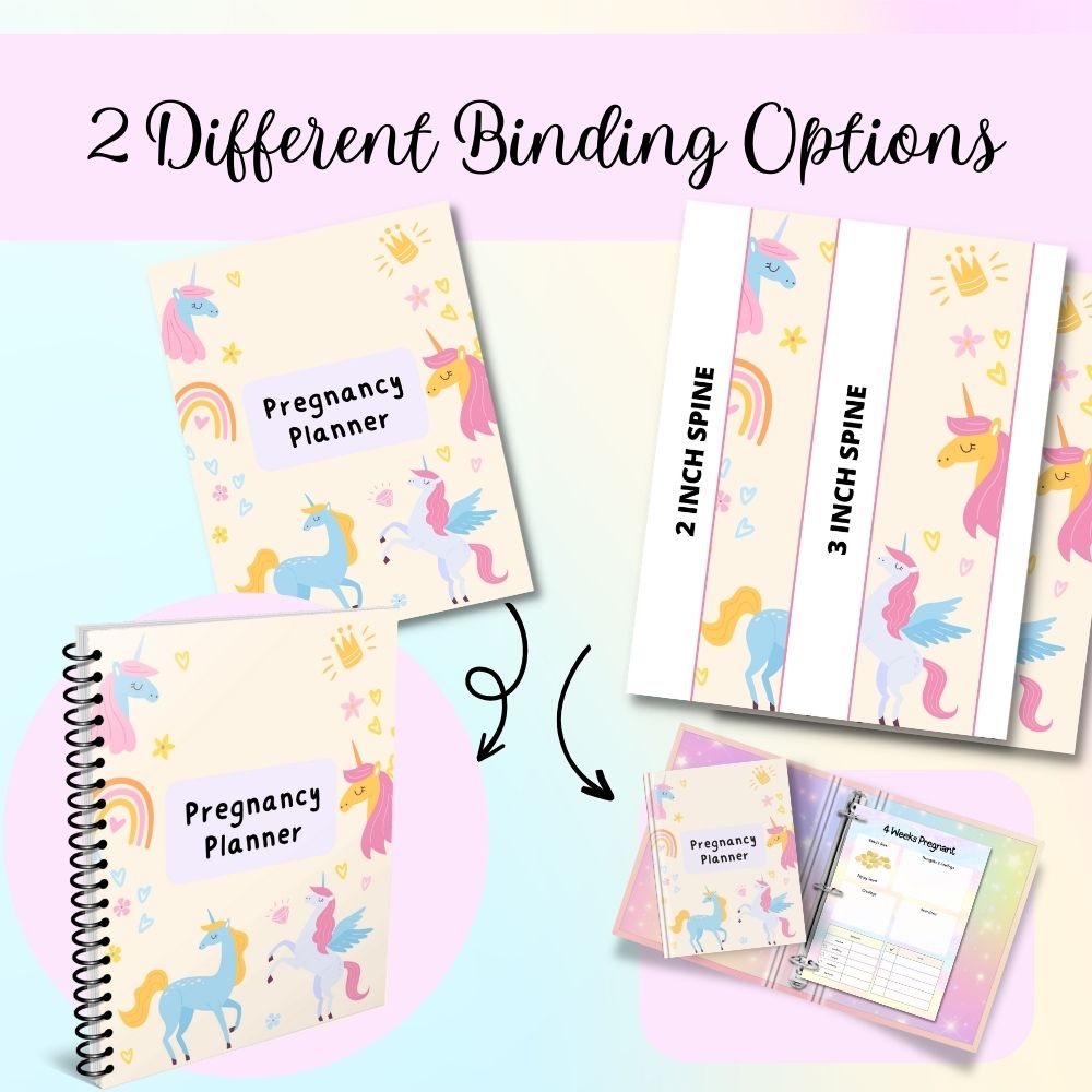 PLR Pregnancy Planner | Colorful Editable Maternity Templates