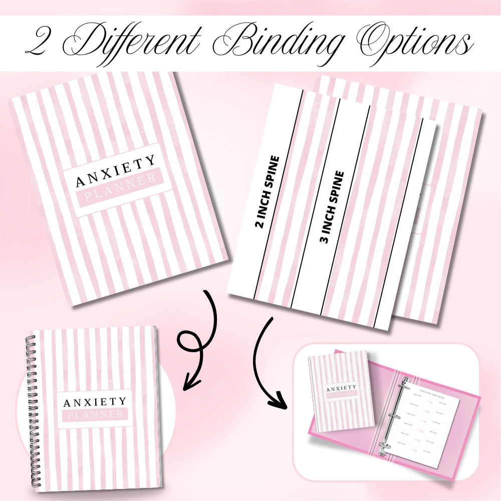 PLR Anxiety Planner | Printable & Editable Mental Health Templates