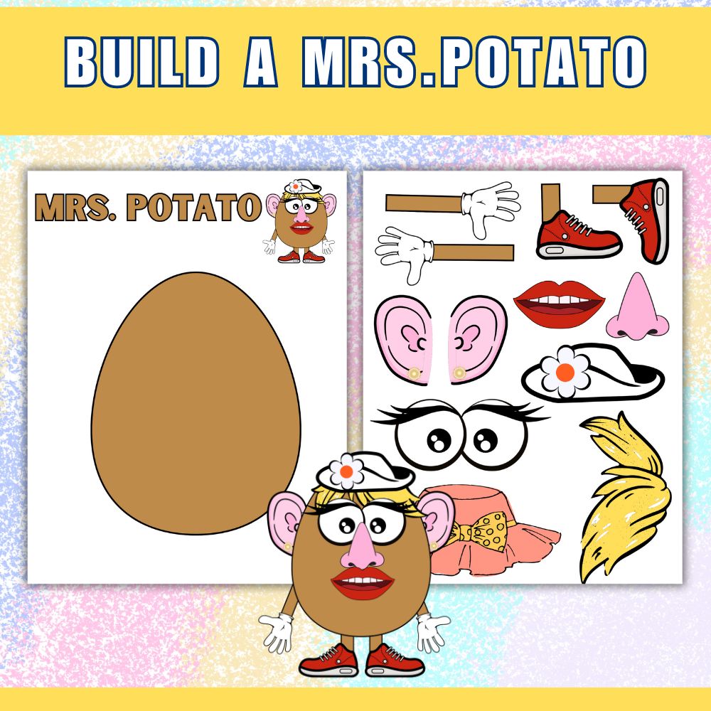 Build a Mr. & Mrs. Potato Printable Craft for Kids