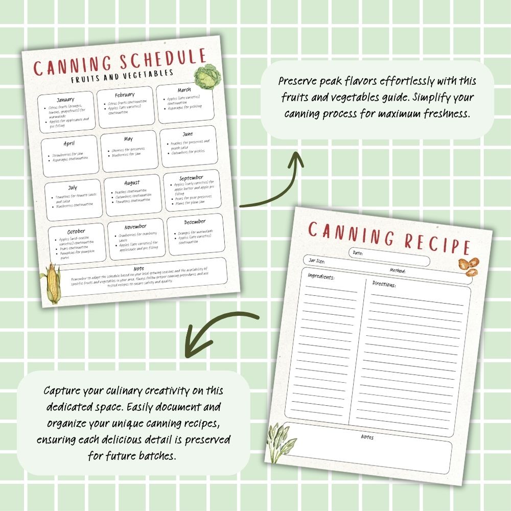PLR Canning Planner | Editable Food Preservation Templates