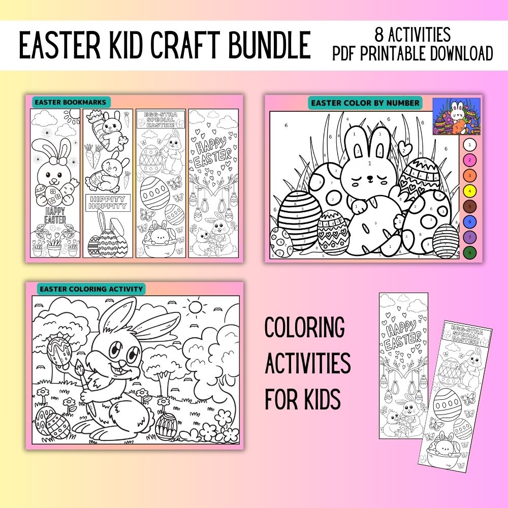 Easter Kids Craft Bundle – 8 Fun Printable Activities