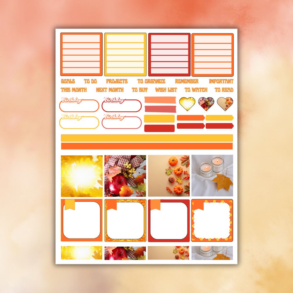 Fall Planner Stickers – Cozy Autumn Printables
