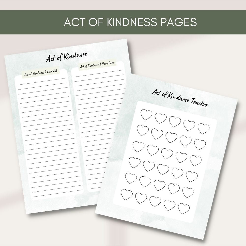 Green Prayer Journal – Printable Faith Planner PLR