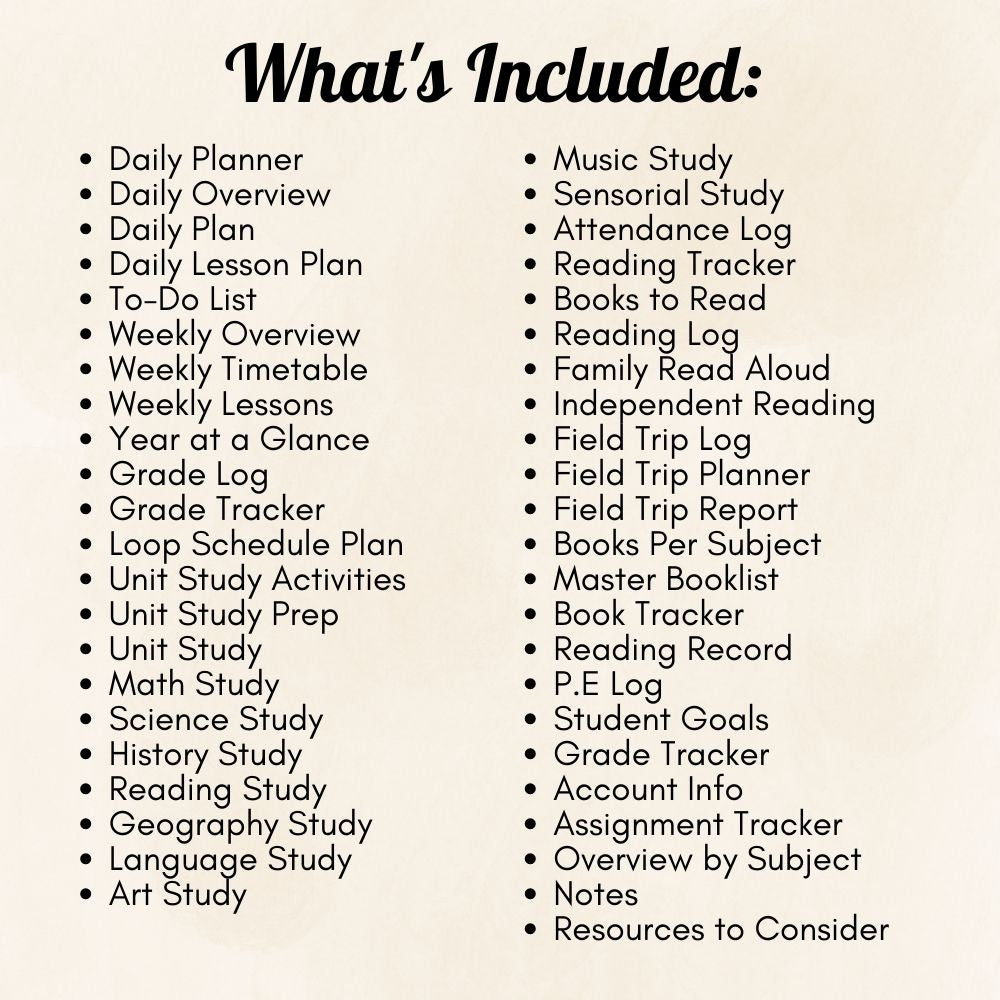 PLR Homeschool Planner | Plain Design Editable Education Templates