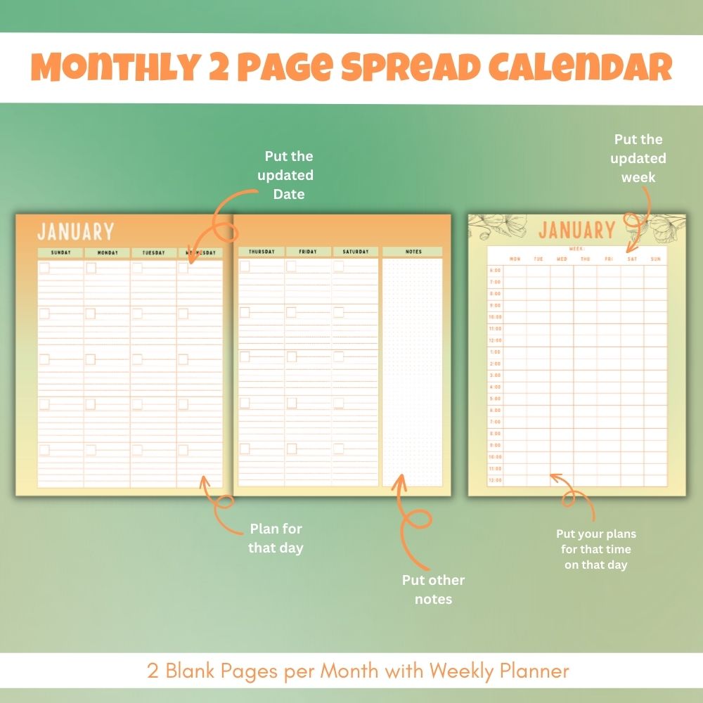 Orange Student Planner | Stay Focused Organized & Motivated